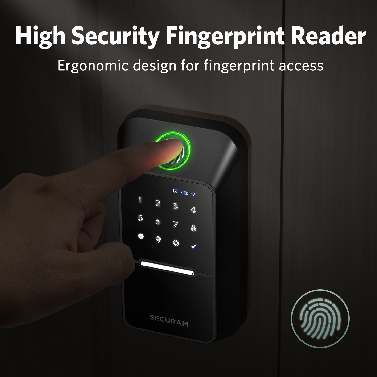 SECURAM EOS Non Wi-Fi Fingerprint Deadbolt