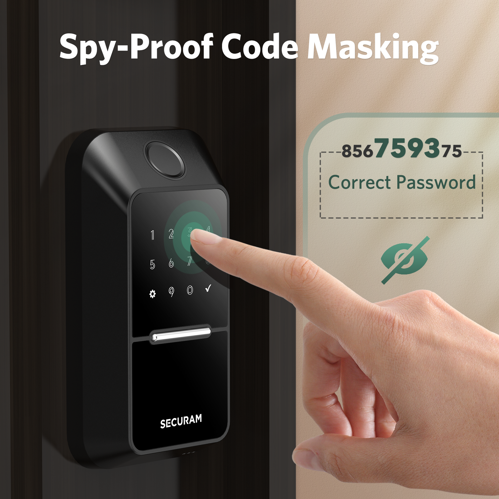 SECURAM EOS Non Wi-Fi Fingerprint Deadbolt