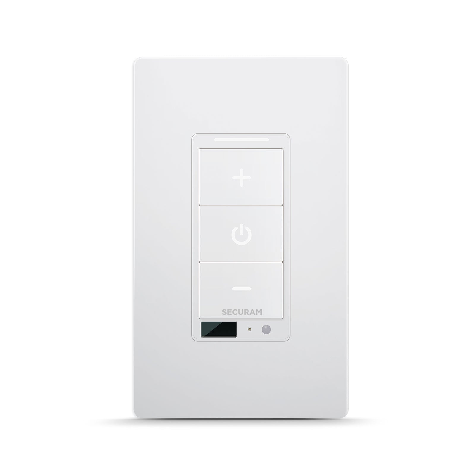 A SECURAM Wi-Fi Security Dimmer Switch on a white background.
