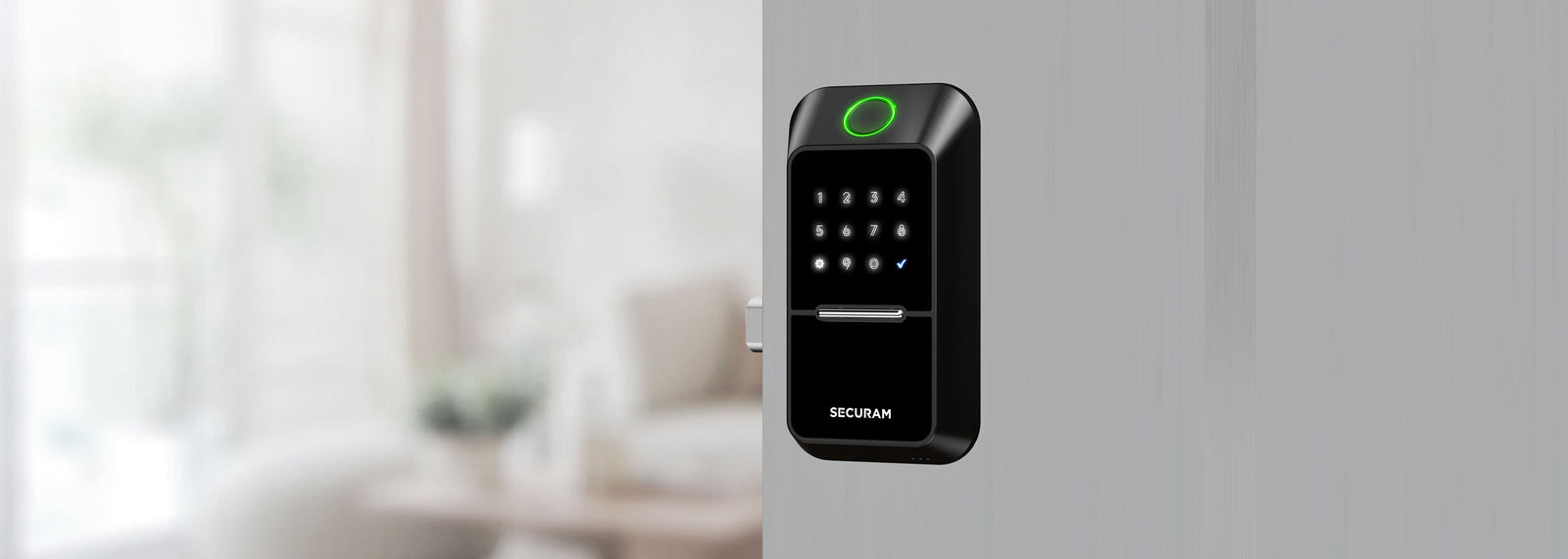 Securam EOS Wi-Fi Fingerprint Smart Door Lock - Black