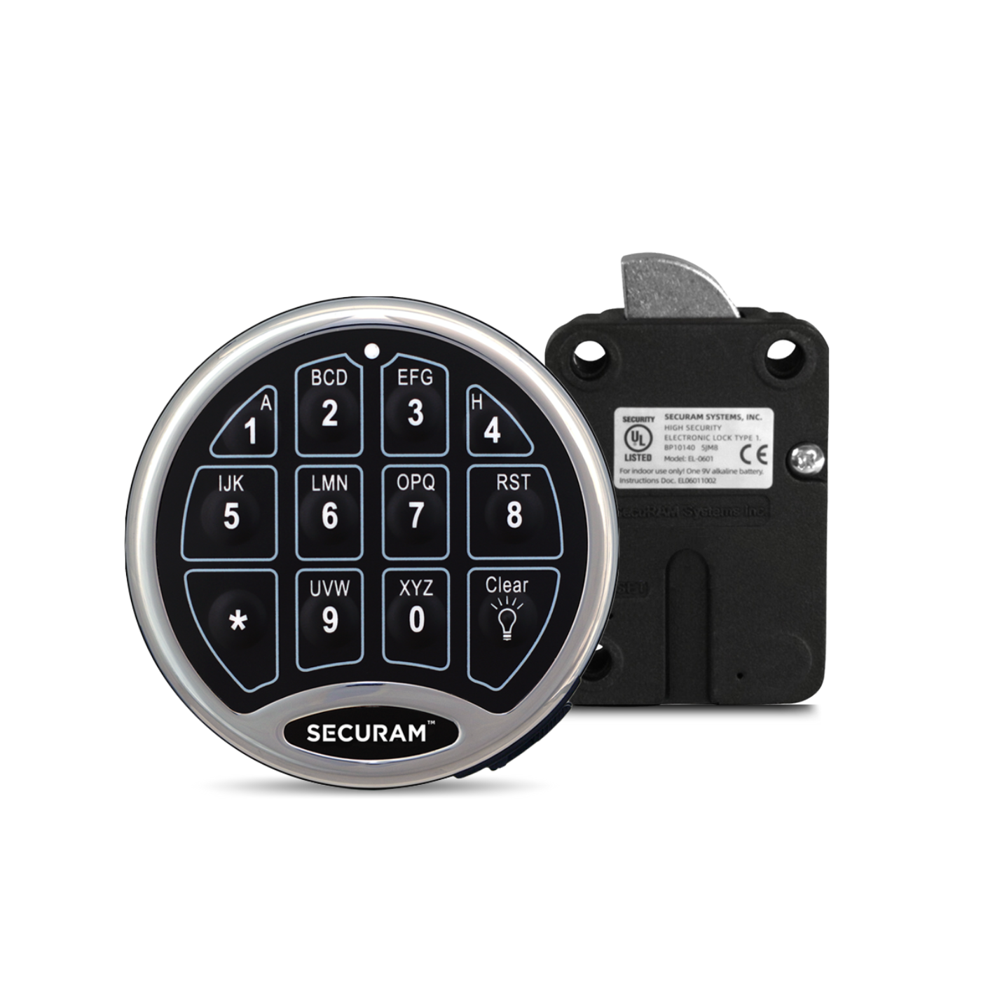 SECURAM SafeLogic BackLit Electronic Safe Lock
