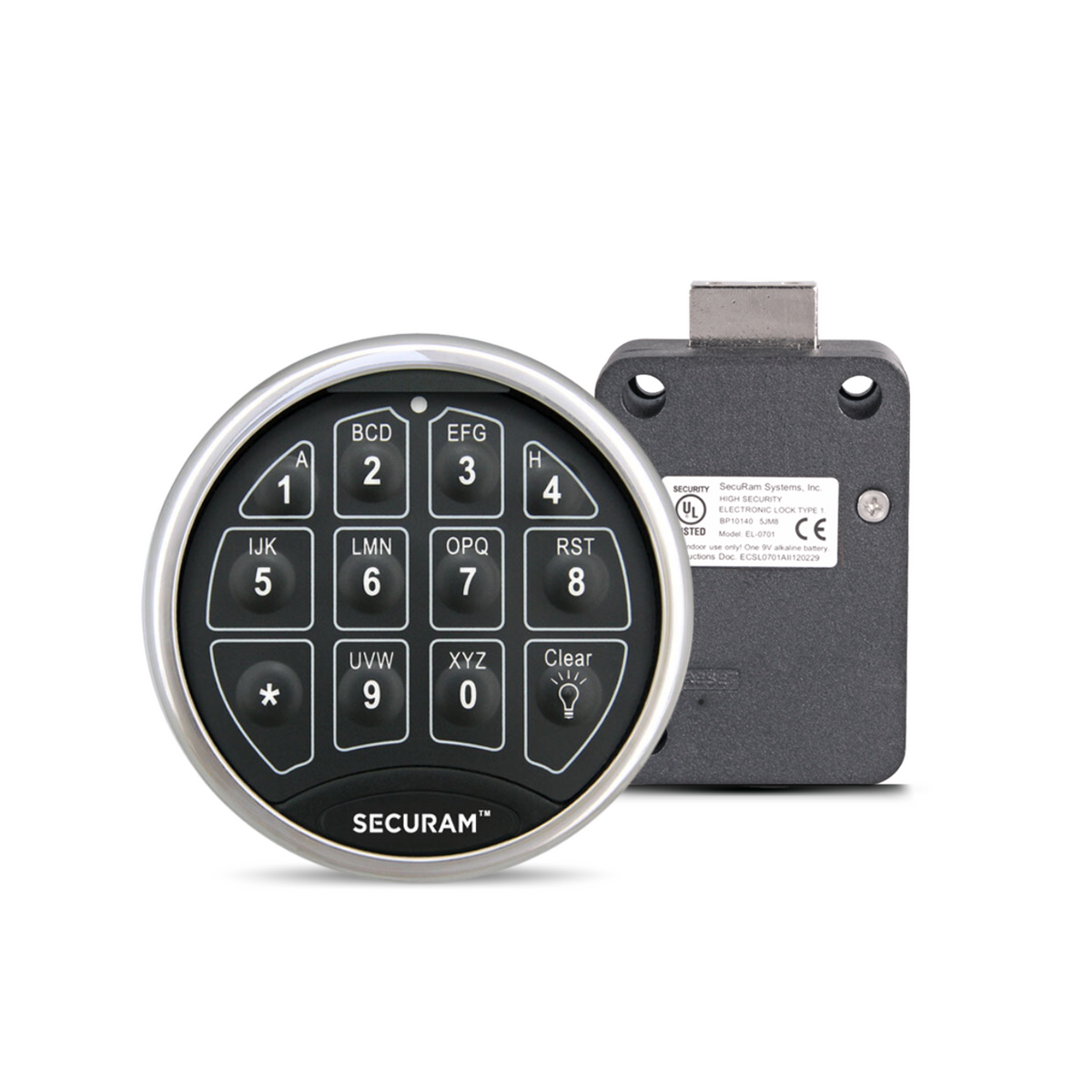 SafeLogic TopLit Electronic Safe Lock Set | SECURAM